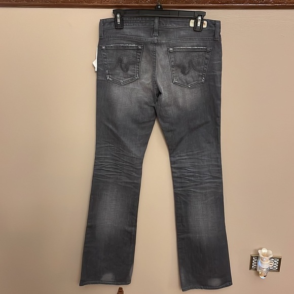 NWT Adriano Goldschmied women’s jeans Angel Boot cut Distressed Grey size 28R - Picture 2 of 12